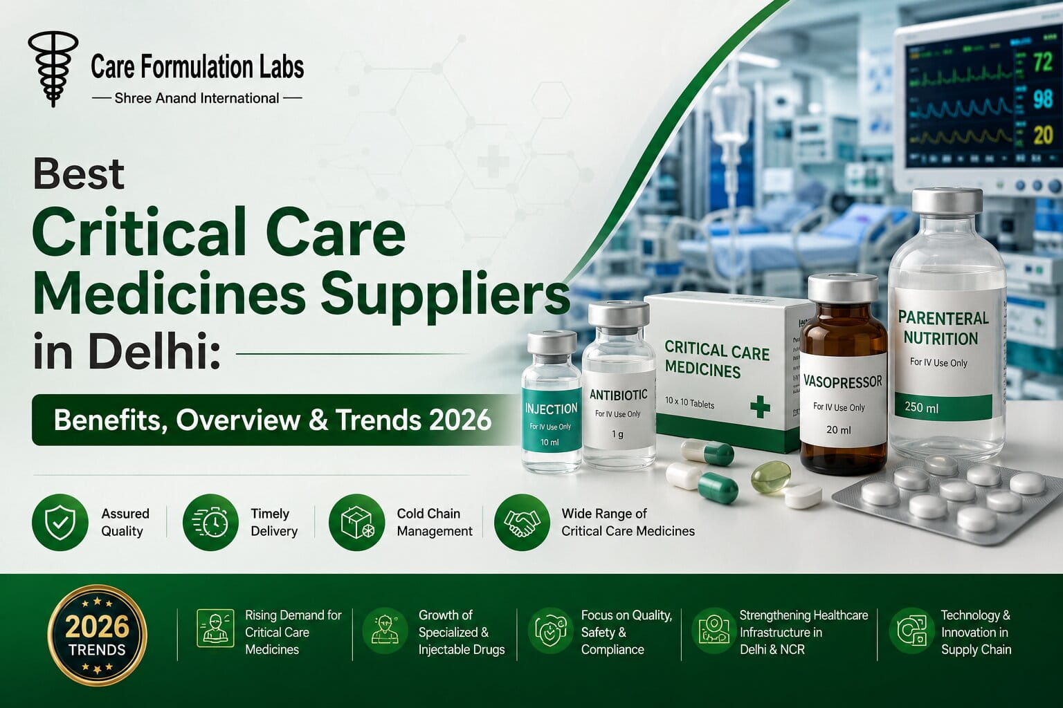 Best Critical Care Medicines Suppliers in Delhi: Benefits, Overview & Trends 2026
