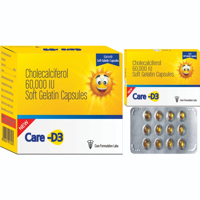 CARE D3 12x1x10 SOFTGEL