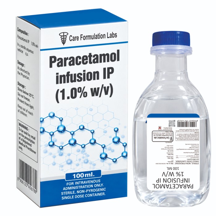 PARACETAMOL INFUSION 100ml.